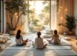 A photograph of a serene and inviting retreat setting